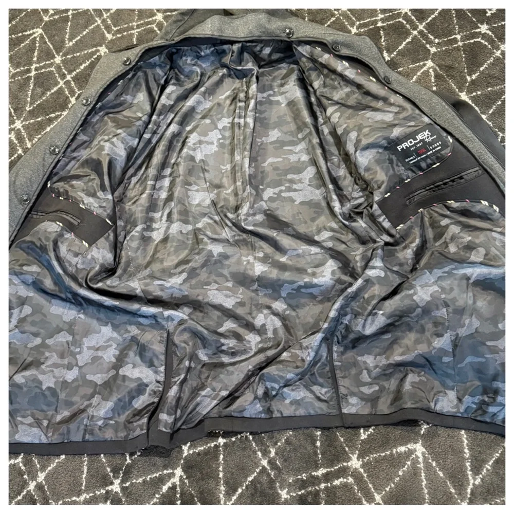 PROJEK RAW BLACK WITH REMOVABLE HOOD KNIT BLAZER